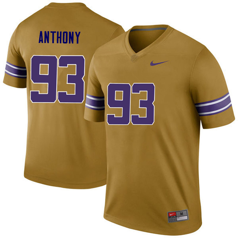 Men LSU Tigers #93 Andre Anthony College Football Jerseys Game-Legend - Click Image to Close